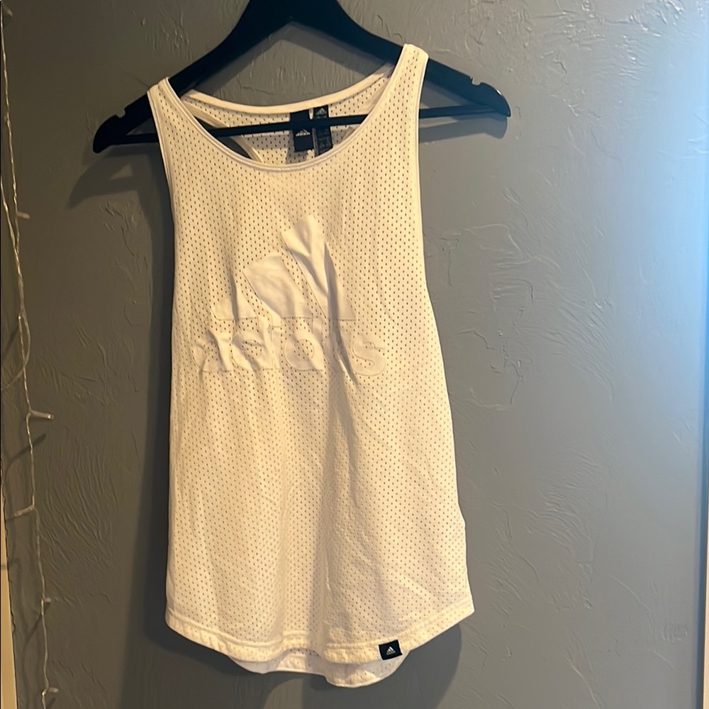 Adidas Cream Sleeveless Tank Top